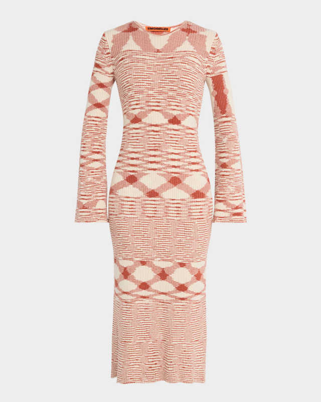 Axon Long-Sleeve Midi Dress